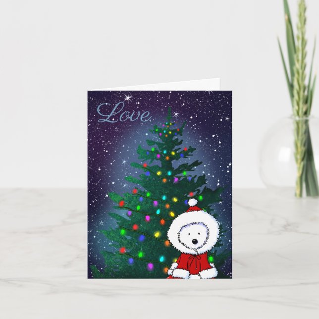 Westie älskar jul  helgkort (Framsida)