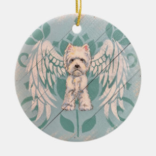 Westie Angel jul Ornament