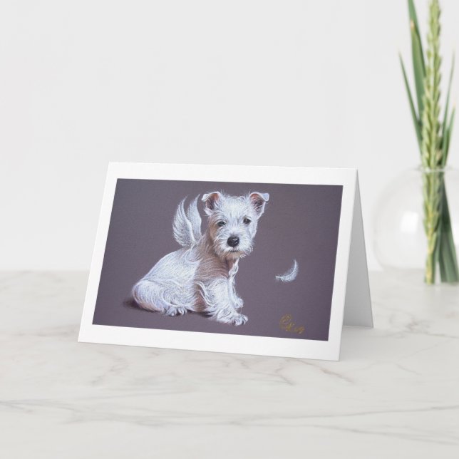 Westie Angel Kort (Framsida)