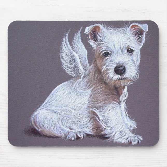 Westie ängel musmatta (Framsidan)
