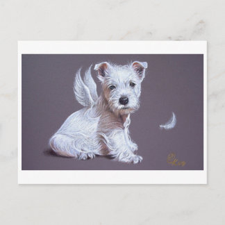 Westie Angel Vykort