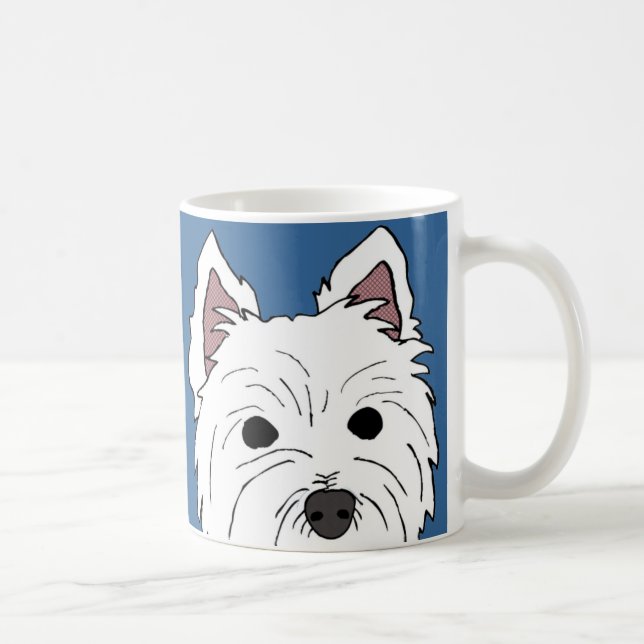 Westie ansiktemugg kaffemugg (Höger)