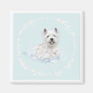 Westie badtids kul magnet