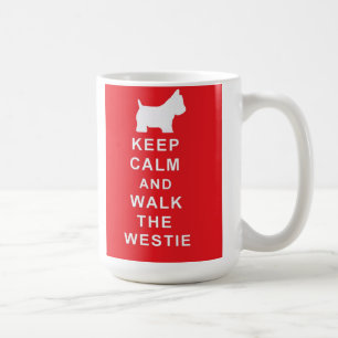 Westie behållalugn och går westiemuggen kaffemugg