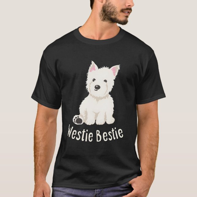 Westie Bestie Väster Highland White Terrier T Shirt (Framsida)