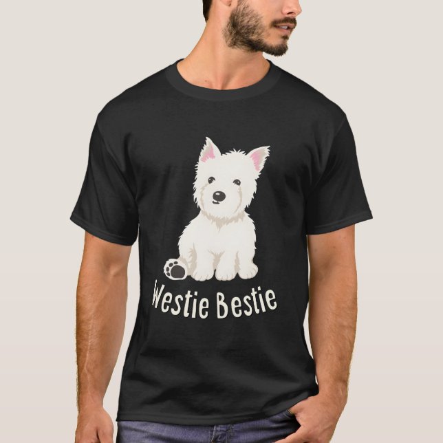 Westie Bestie West Highland White Terrier T Shirt (Framsida)