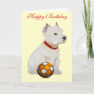Westie "Birthday"-kort Kort