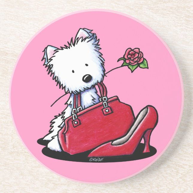 Westie Bits O' Heaven Coaster Underlägg (Framsidan)