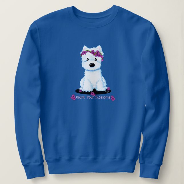 Westie Blossom T Shirt (Design framsida)