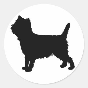 Westie/Cairn Terrier Silhouette Runt Klistermärke