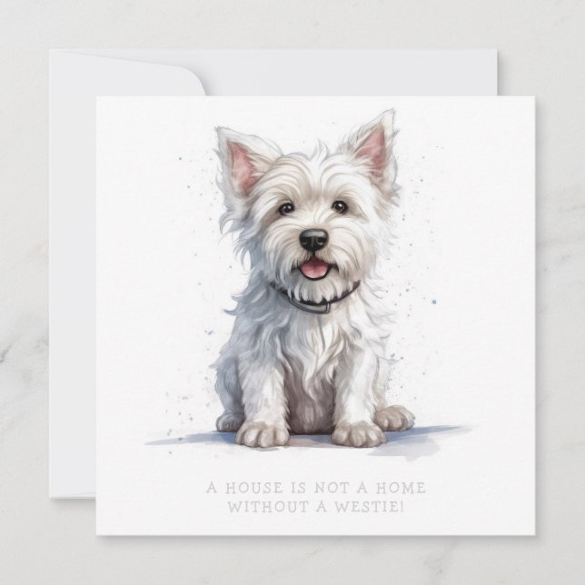 Westie Cheeky Cute Greeting Card Personalize (Framsida)