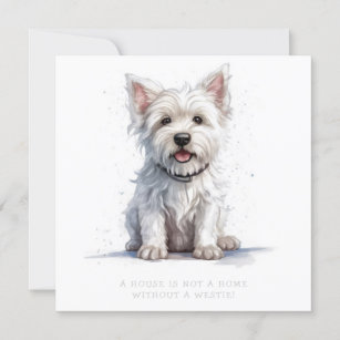 Westie Cheeky Cute Greeting Card Personalize