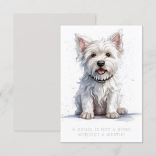 Westie Cheeky Cute Hälsning födelsedagstack