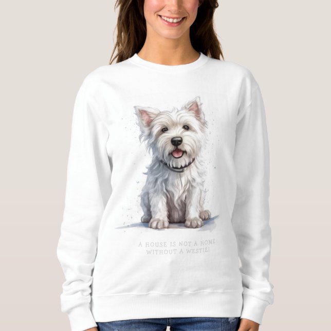 Westie Cheeky Cute Personlig Sweatshirt T Shirt (Framsida)