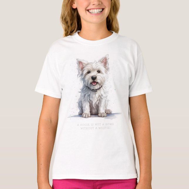 Westie Cheeky Cute Personlig T Shirt (Framsida)