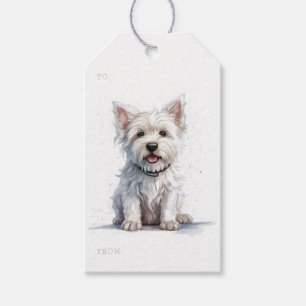 Westie Cheeky Cute Westie Älskare Gift Märkre Presentetikett