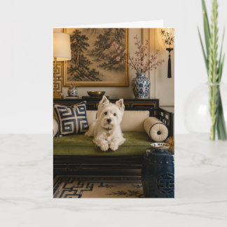 Westie Chinoiserie Välkomstkort Kort