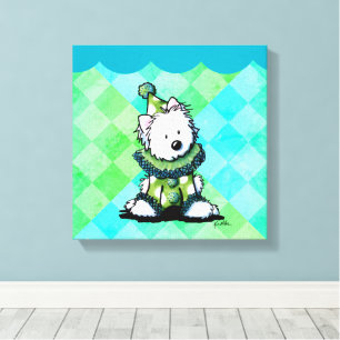 Westie Cirkus Clown Konst Canvastryck