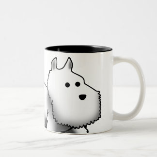 Westie Closeup Två-Tonad Mugg