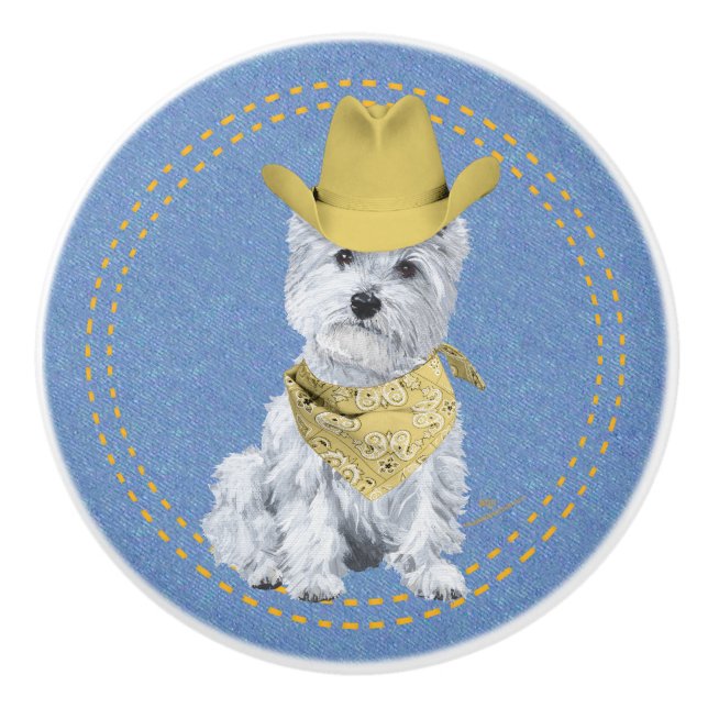 Westie Cowboy Knopp (Framsidan)