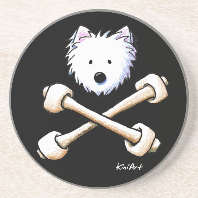 Westie & Crossbone Underlägg (Framsidan)