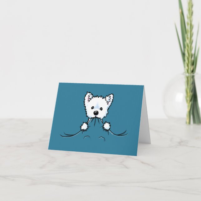 Westie Cute Aggression KiniArt Tack Kort (Framsida)