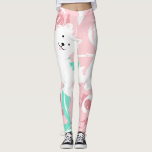 Westie Cute White Puppy Hundar Leggings