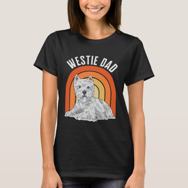 Westie Dad Dog Dad West Highland White Terrier T Shirt (Framsida)