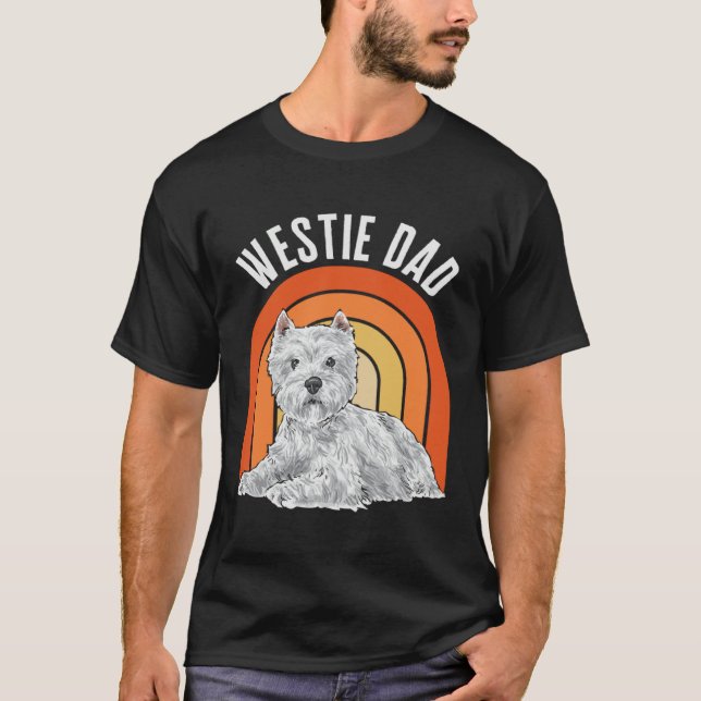 Westie Dad Dog Dad West Highland White Terrier T Shirt (Framsida)