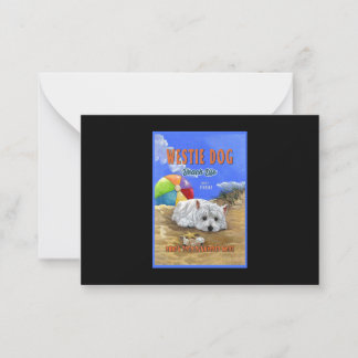 Westie Dog Beach Life Anteckningskort