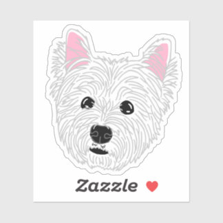 Westie Dog Mom Mug - West Highland Terrier Klistermärken