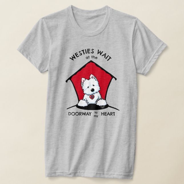 Westie Doorway till mitt hjärta T-Shirt (Laydown)