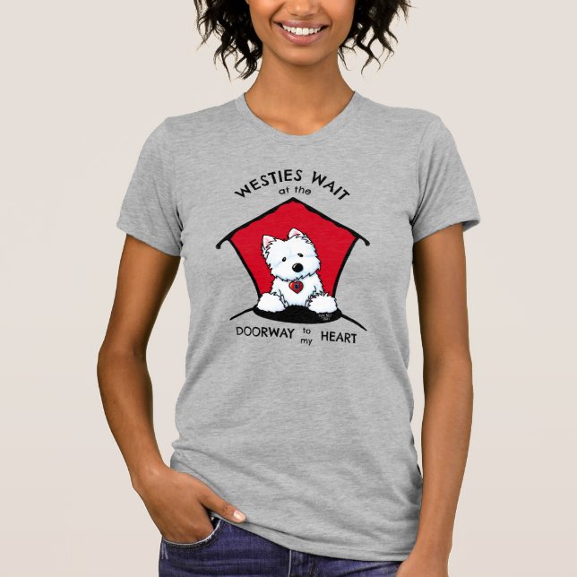 Westie Doorway till mitt hjärta T-Shirt (Framsida)
