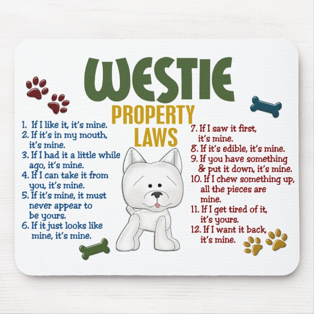 Westie egendomlagar 4 musmatta (Framsidan)