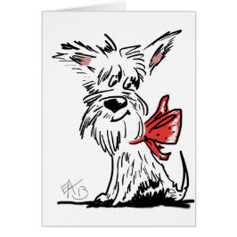 westie eller scottie? hälsningskort