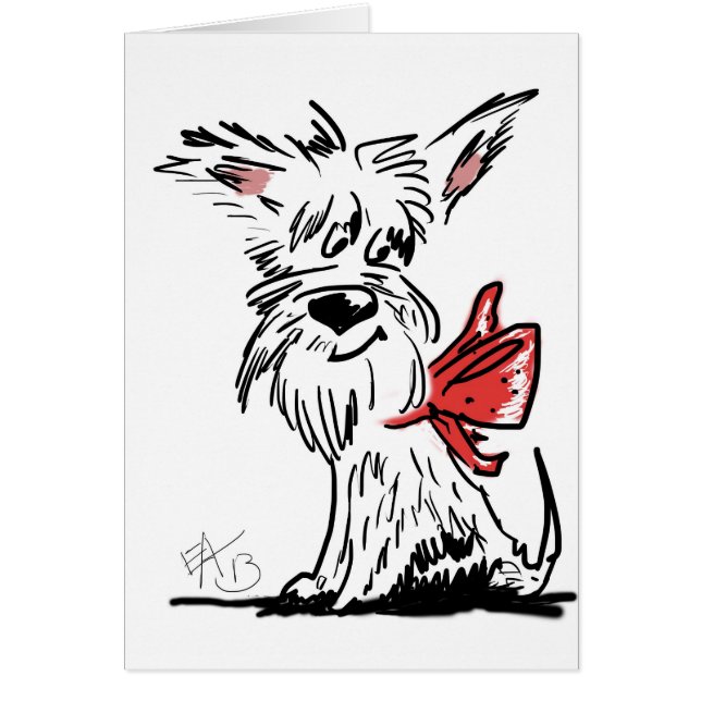 westie eller scottie? hälsningskort (Framsidan)
