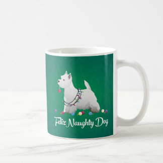 Westie eller Väster Highland Terrier Feliz Naughty Kaffemugg