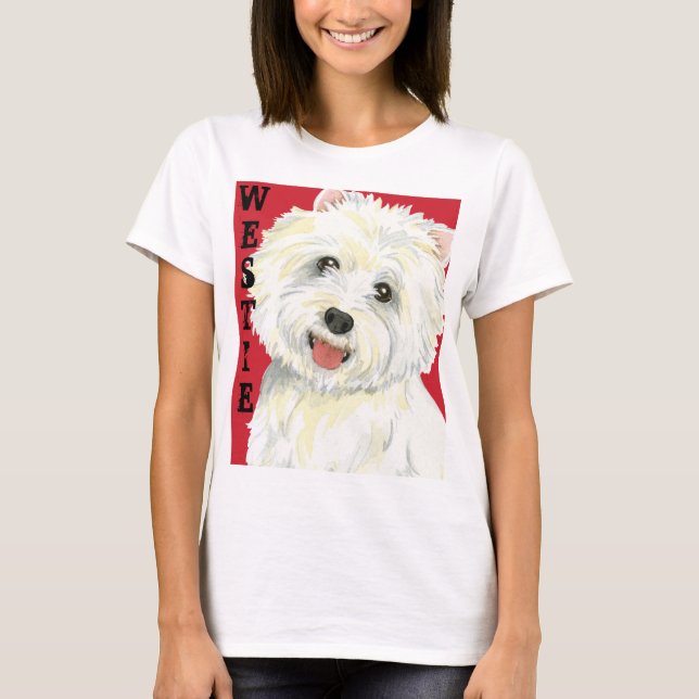 Westie färgkvarter t-shirt (Framsida)