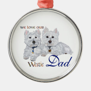 Westie Fars Dag Julgransprydnad Metall