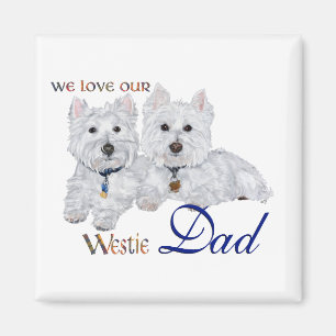 Westie Fars Dag Magnet