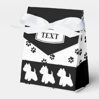 Westie Favor Box Tass avtryck Presentaskar