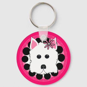 Westie flicka nyckelring