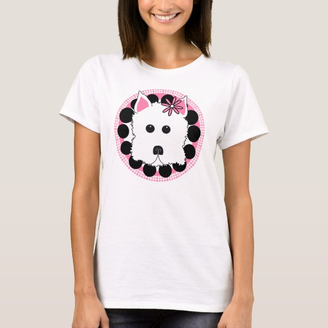 Westie flicka tee shirt (Framsida)