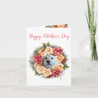 Westie Floral Mother's Day Greeting Card Kort