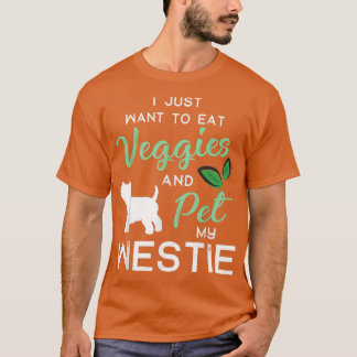Westie Funny Vegan Hund älskare Owner Julafton Bir T Shirt