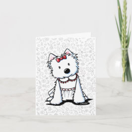 Westie Girl Card Kort