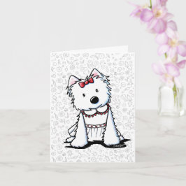 Westie Girl Card Kort