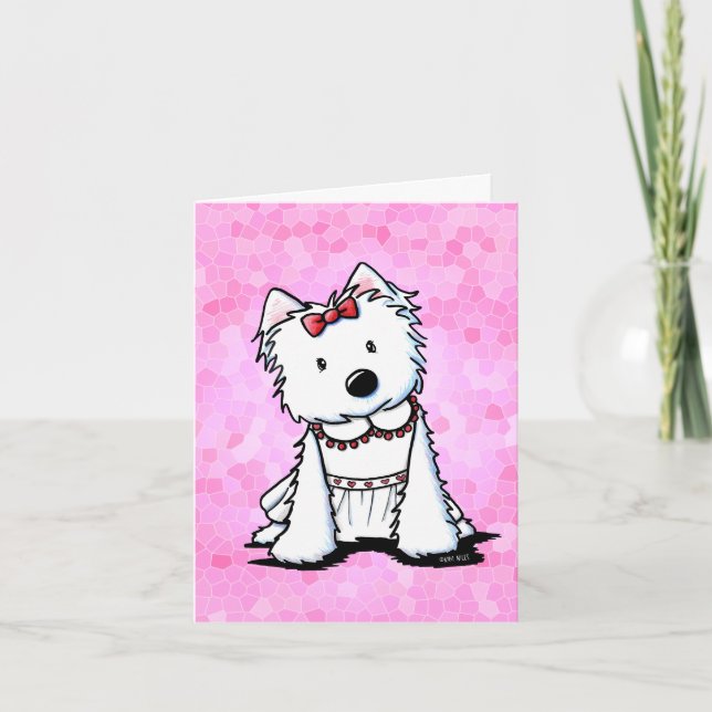 Westie Girl Card Kort (Framsida)
