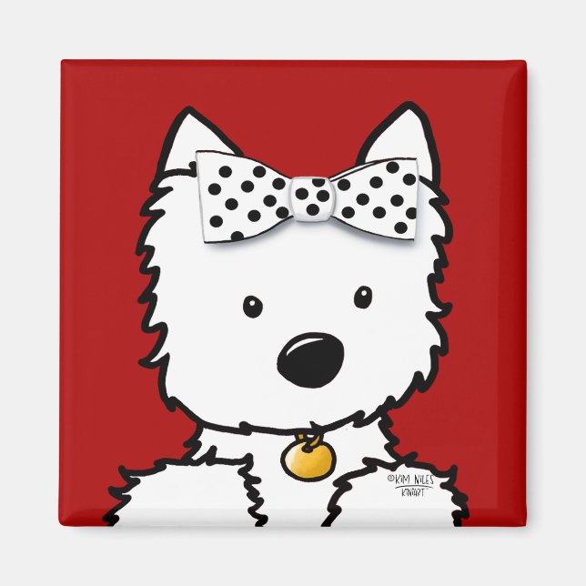 Westie Girl Magnet (Framsidan)