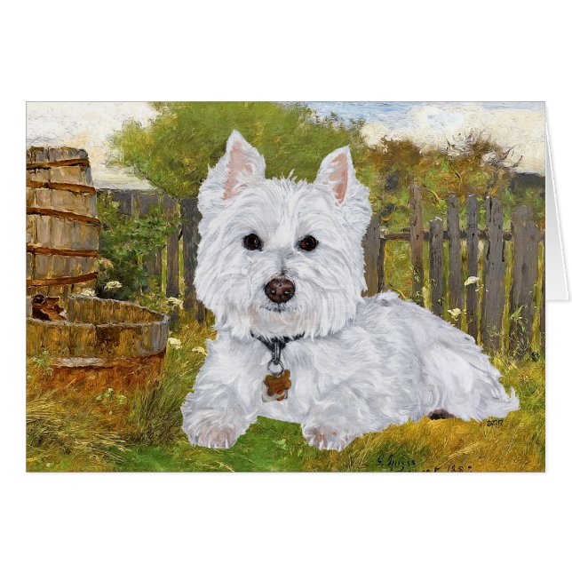 Westie Greeting Card Hälsningskort (Framsidan Horizontal)